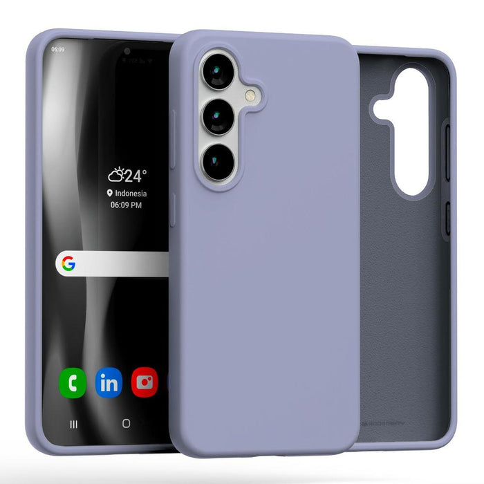 Силиконов калъф Mercury за Samsung S25, лилав