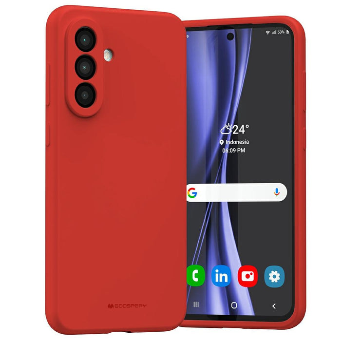 Силиконов калъф Mercury за Samsung Galaxy A36, червен