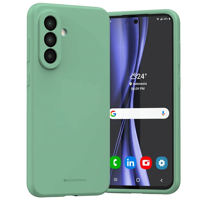 Силиконов калъф Mercury за Samsung Galaxy A36, зелен