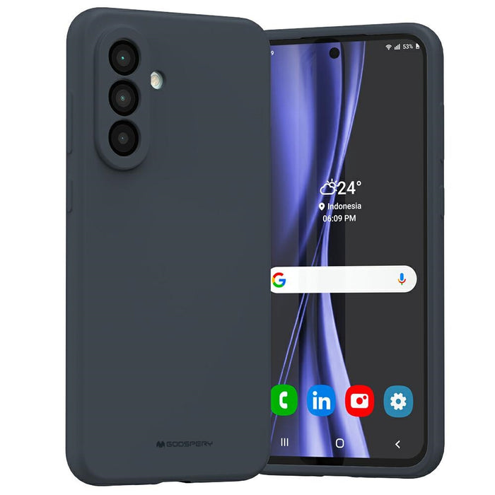 Силиконов калъф Mercury за Samsung Galaxy A36, тъмносин