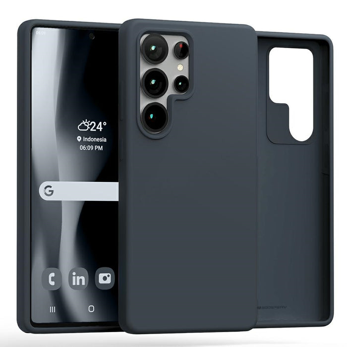 Силиконов калъф Mercury Pure Magsafe за Samsung Galaxy S25 Ultra, темносин