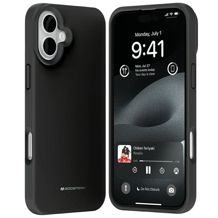Силиконов калъф Mercury Pure Magsafe за iPhone 16 Plus, черен