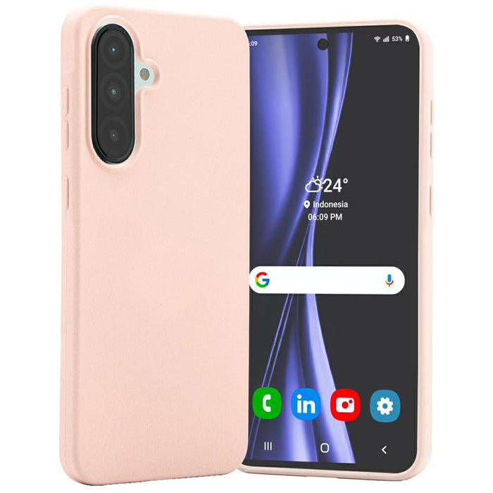 Силиконов калъф Mercury Soft за Samsung Galaxy A36, розово-пясъчен