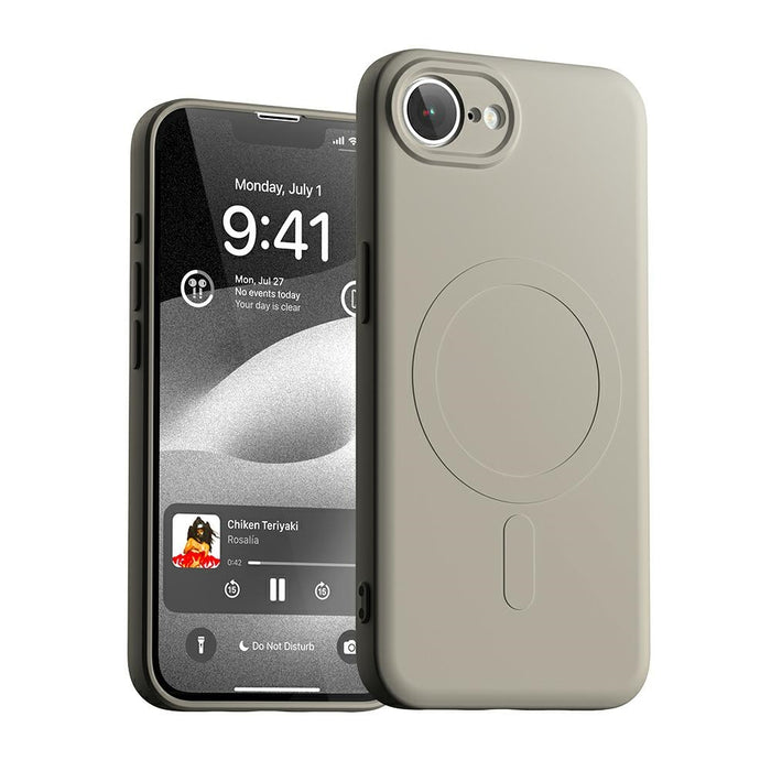 Силиконов калъф Mercury Semi-Silicone MagSafe за iPhone 16e / 17e, каминьо