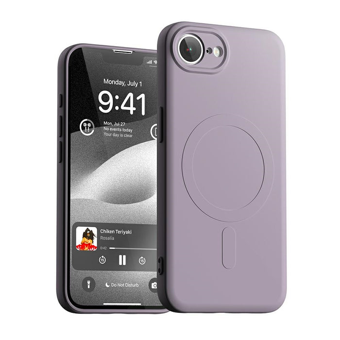 Силиконов калъф Mercury Semi-Silicone MagSafe за iPhone 16e / 17e, лилав