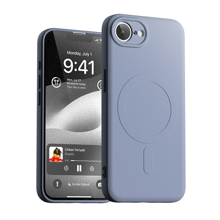 Силиконов калъф Mercury Semi-Silicone MagSafe за iPhone 16e / 17e, лилав