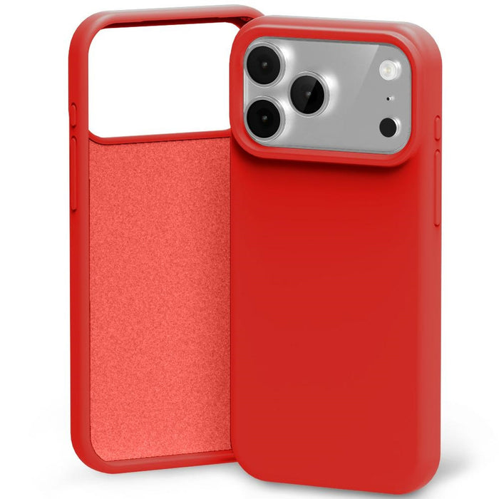 Силиконов калъф Mercury за iPhone 17 Pro Max, червен