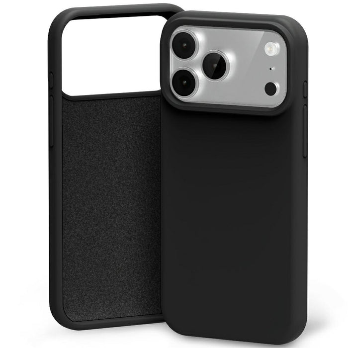 Силиконов калъф Mercury за iPhone 17 Pro Max, черен