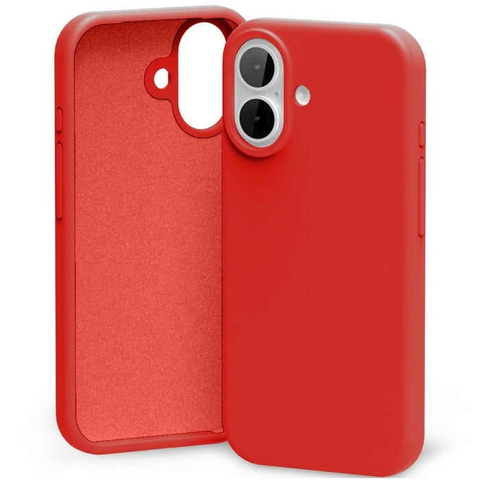 Силиконов калъф Mercury за iPhone 17, червен