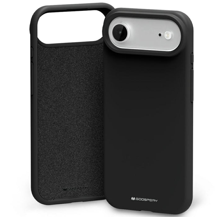 Силиконов калъф Mercury за iPhone Air, черен