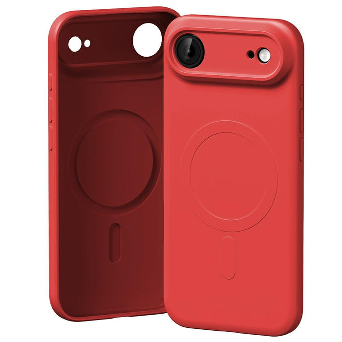 Силиконов калъф Mercury Semi-Silicone MagSafe за iPhone Air, червен