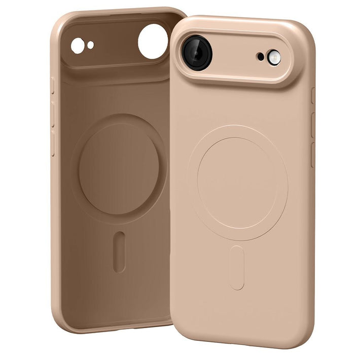 Силиконов калъф Mercury Semi-Silicone MagSafe за iPhone Air, розово-пясъчен