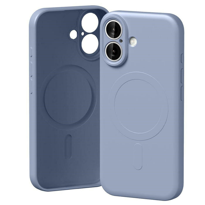 Силиконов калъф Mercury Semi-Silicone MagSafe за iPhone 17, лавандово сив