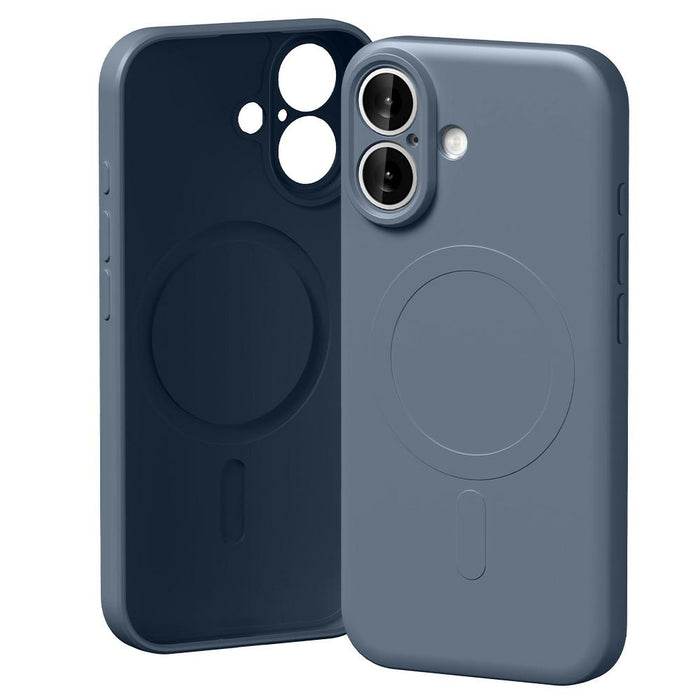 Силиконов калъф Mercury Semi-Silicone MagSafe за iPhone 17, сиера синьо