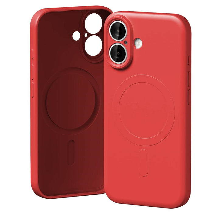 Силиконов калъф Mercury Semi-Silicone MagSafe за iPhone 17, червен