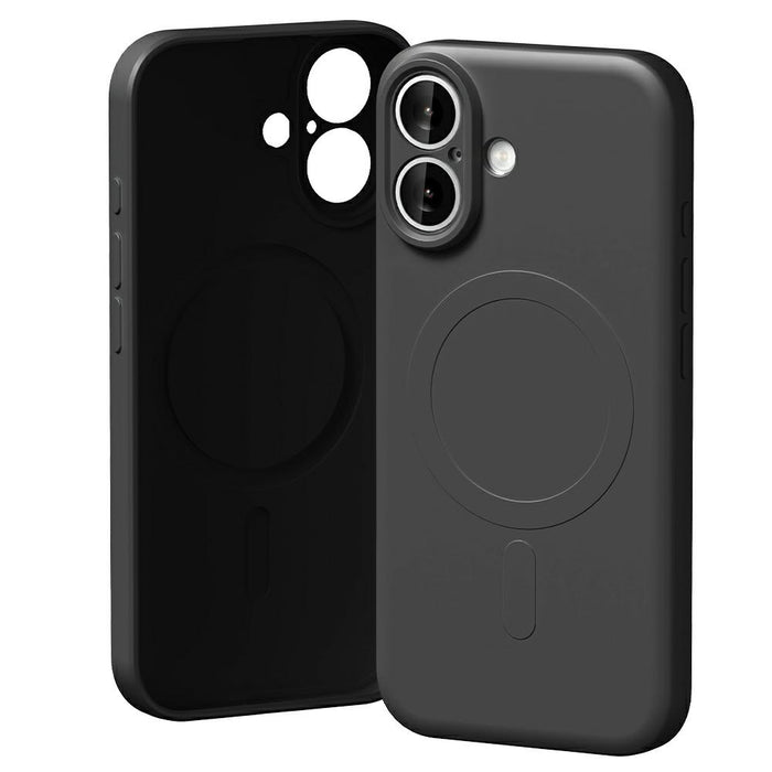 Силиконов калъф Mercury Semi-Silicone MagSafe за iPhone 17, черен