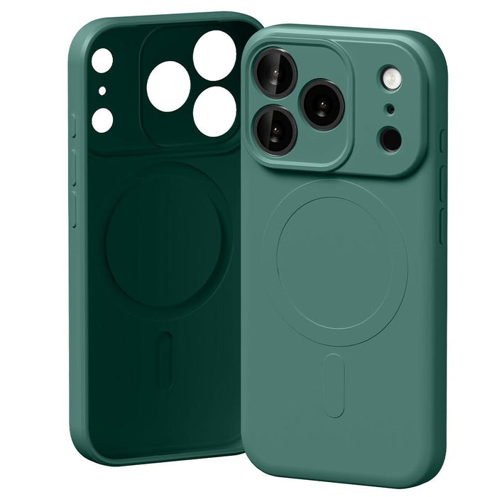 Силиконов калъф Mercury Semi-Silicone MagSafe за iPhone 17 Pro, зелен