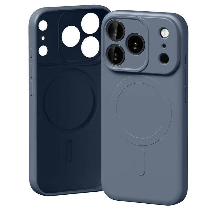 Силиконов калъф Mercury Semi-Silicone MagSafe за iPhone 17 Pro, сиера синьо
