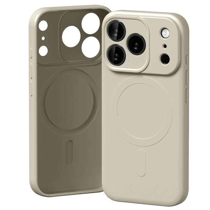 Силиконов калъф Mercury Semi-Silicone MagSafe за iPhone 17 Pro, каменен