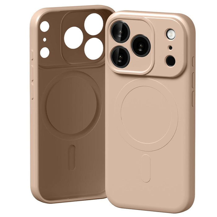 Силиконов калъф Mercury Semi-Silicone MagSafe за iPhone 17 Pro, розово-пясъчен