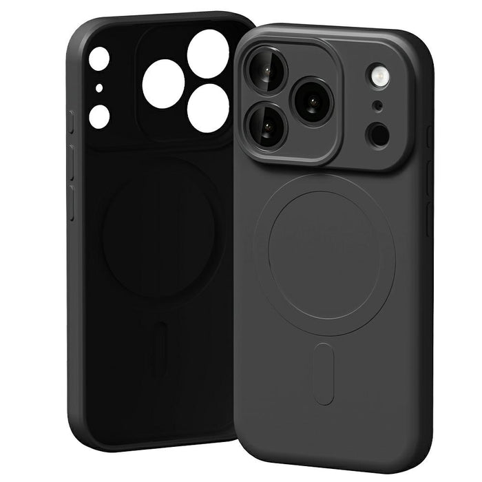 Силиконов калъф Mercury Semi-Silicone MagSafe за iPhone 17 Pro, черен
