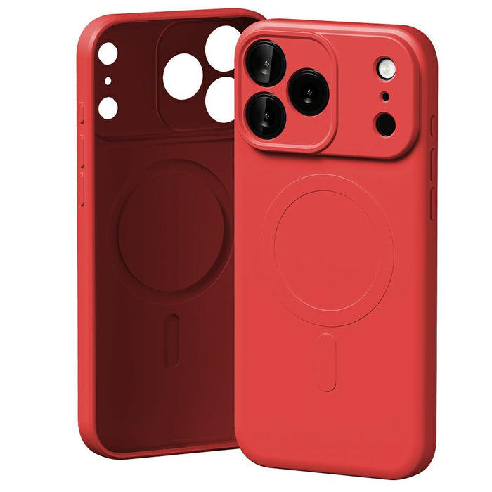 Силиконов калъф Mercury Semi-Silicone MagSafe за iPhone 17 Pro Max, червен