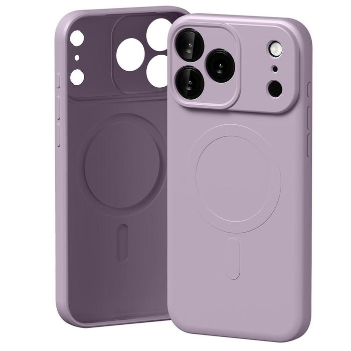 Силиконов калъф Mercury Semi-Silicone MagSafe за iPhone 17 Pro Max, лавандово сив