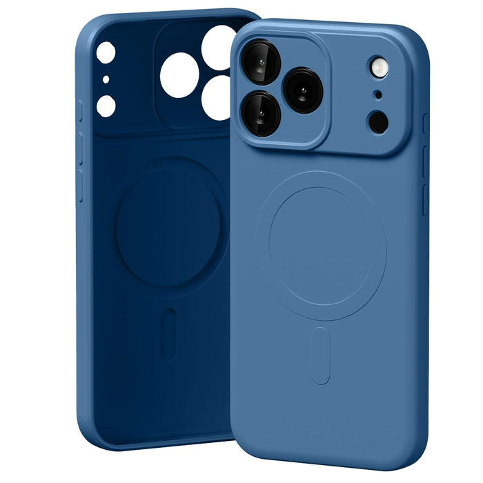 Силиконов калъф Mercury Semi-Silicone MagSafe за iPhone 17 Pro Max, син