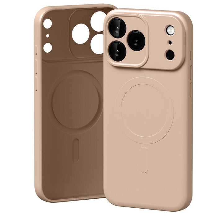 Силиконов калъф Mercury Semi-Silicone MagSafe за iPhone 17 Pro Max, розово-пясъчен