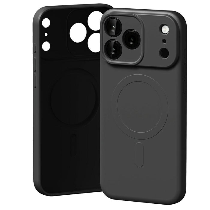 Силиконов калъф Mercury Semi-Silicone MagSafe за iPhone 17 Pro Max, черен