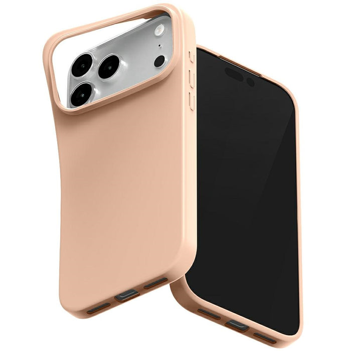 Силиконов калъф Mercury Soft за iPhone 17 Pro Max, розово-пясъчен