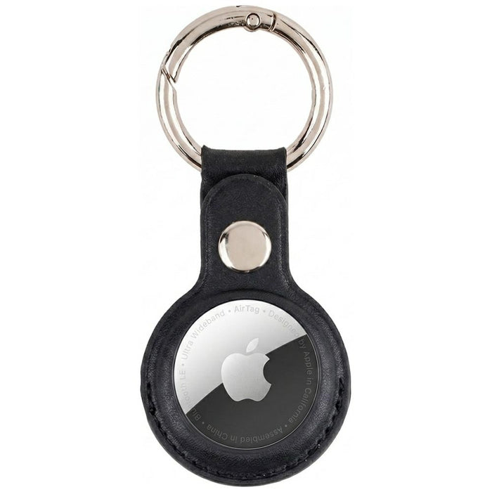 Кожен калъф Mercury Leather за AirTag, черен
