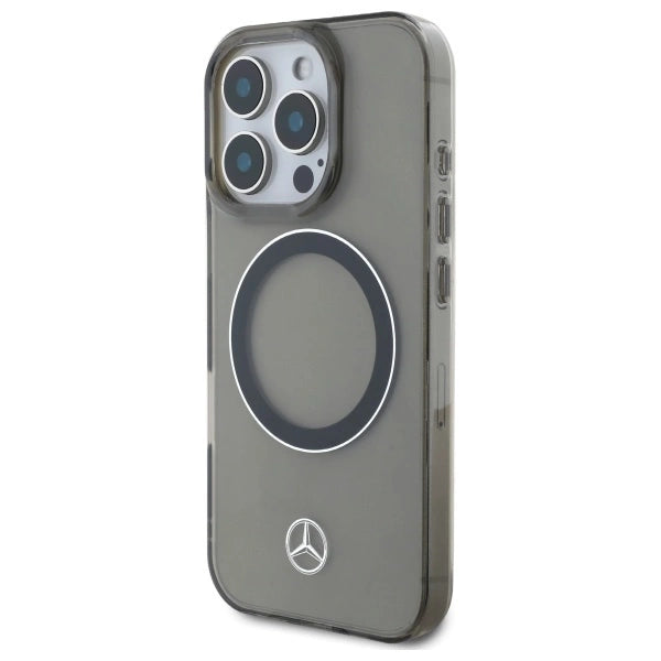 Калъф Mercedes Silver Ring MagSafe за iPhone 16 Pro - черен