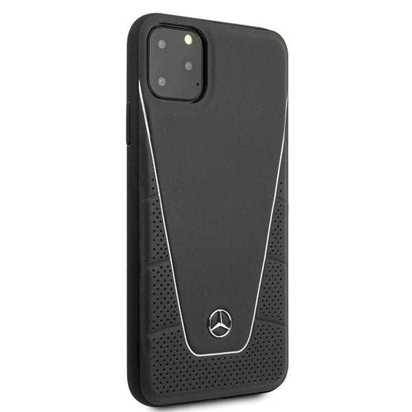 Калъф Mercedes Pattern Line за iPhone 11 Pro Max - черен