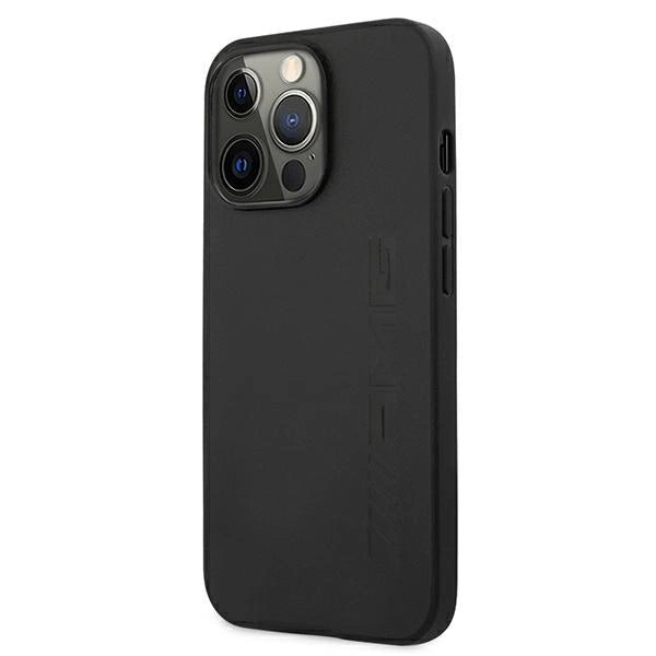 AMG кожен калъф с горещо щамповане за iPhone 13 Pro / 13 6.1" - черен