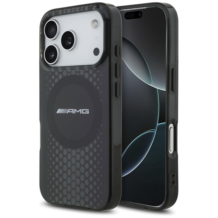 Калъф AMG Double Layer Transparent Graphics MagSafe за iPhone 17 Pro - черен