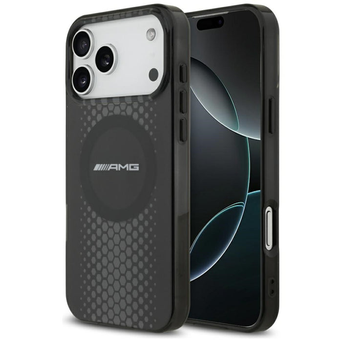 Калъф AMG Double Layer Transparent Graphics MagSafe за iPhone 17 Pro Max - черен