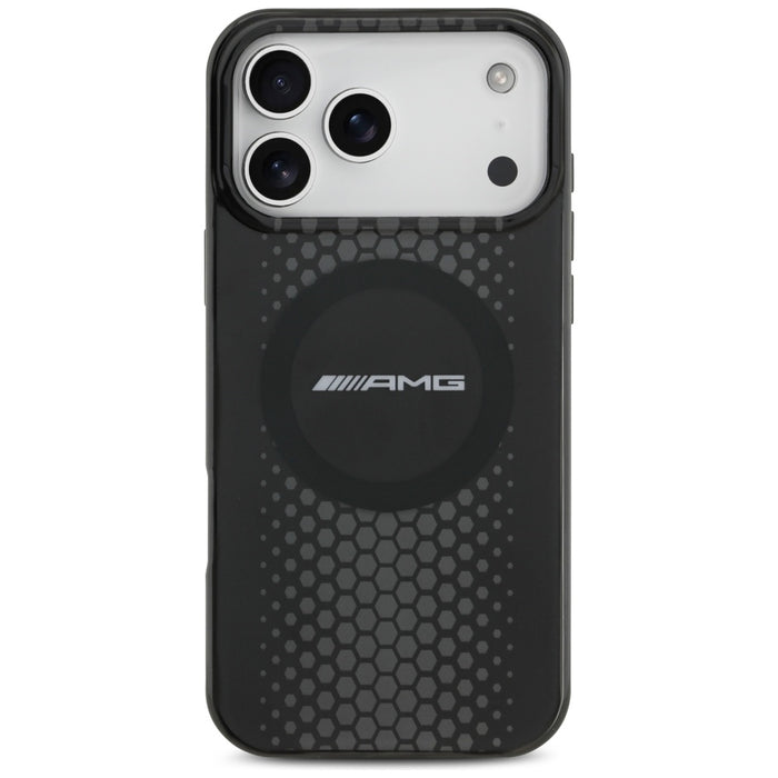 Калъф AMG Double Layer Transparent Graphics MagSafe за iPhone 17 Pro Max - черен