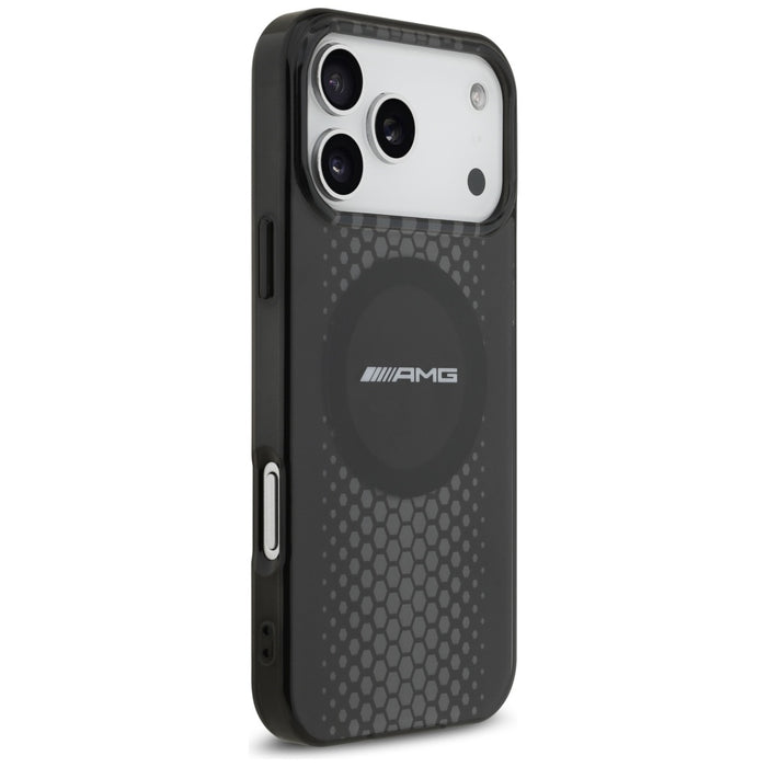 Калъф AMG Double Layer Transparent Graphics MagSafe за iPhone 17 Pro Max - черен