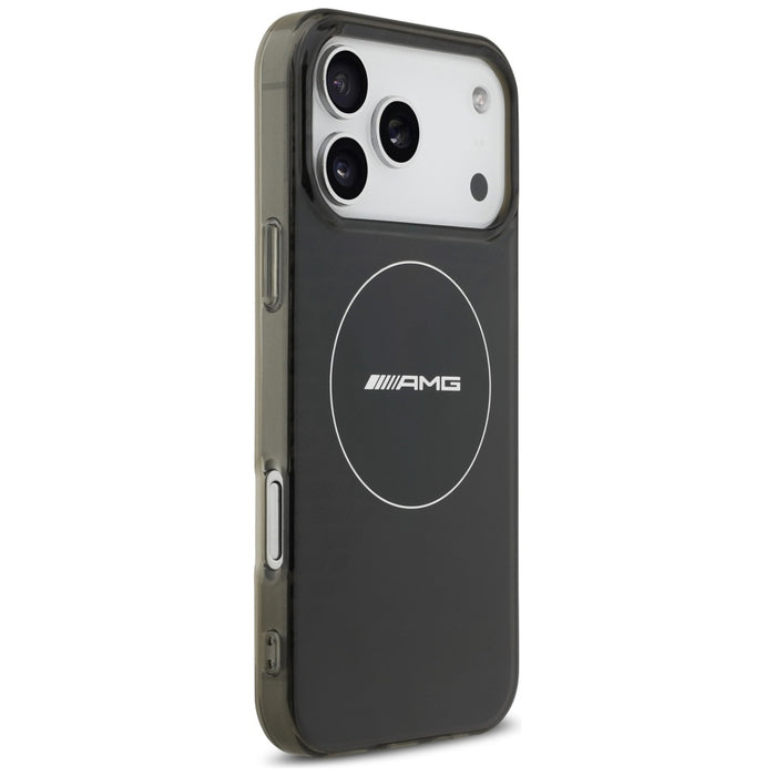 AMG двуслоен прозрачен калъф Smocked MagSafe за iPhone 17 Pro Max - черен