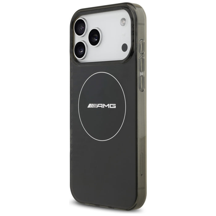 AMG двуслоен прозрачен калъф Smocked MagSafe за iPhone 17 Pro Max - черен