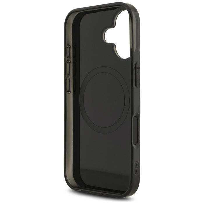 AMG двуслоен прозрачен ромбовиден калъф MagSafe за iPhone 17 - черен и червен
