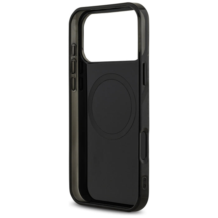 Калъф AMG Double Layer Transparent Rhombs MagSafe за iPhone 17 Pro Max - черен и червен