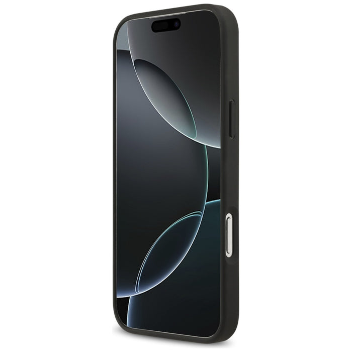 Кожен калъф Mercedes Large Laurel Leave MagSafe за iPhone 17 Pro Max - черен и сив
