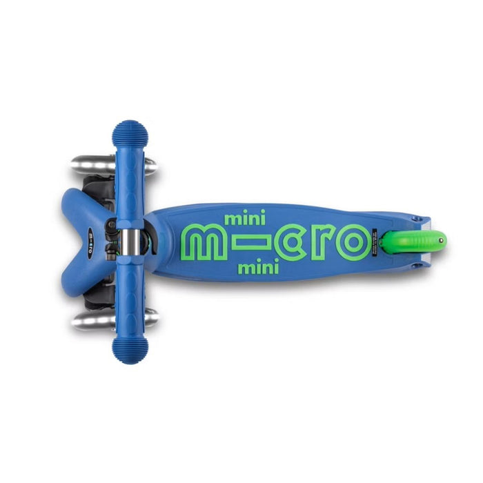 Микро скутер Mini DELUXE LED Crystal Blue