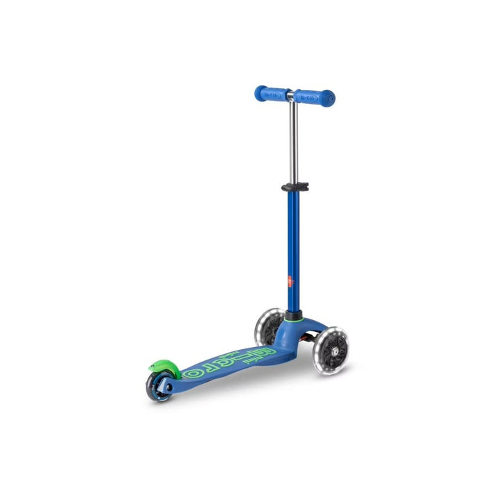 Микро скутер Mini DELUXE LED Crystal Blue