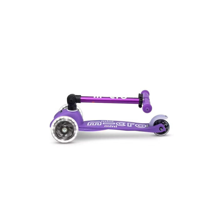 Микро сгъваема тротинетка Mini DELUXE LED Purple