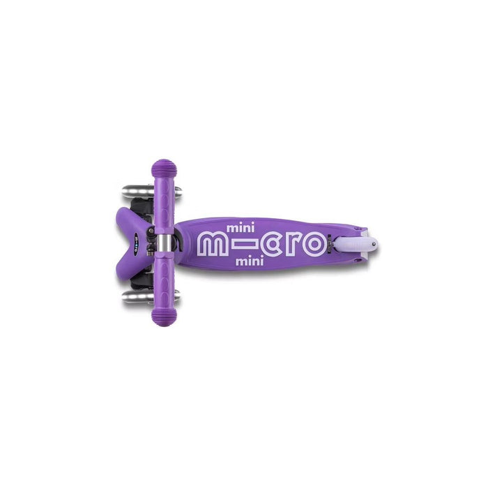 Микро сгъваема тротинетка Mini DELUXE LED Purple