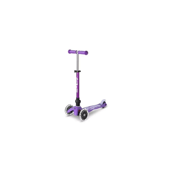 Микро сгъваема тротинетка Mini DELUXE LED Purple