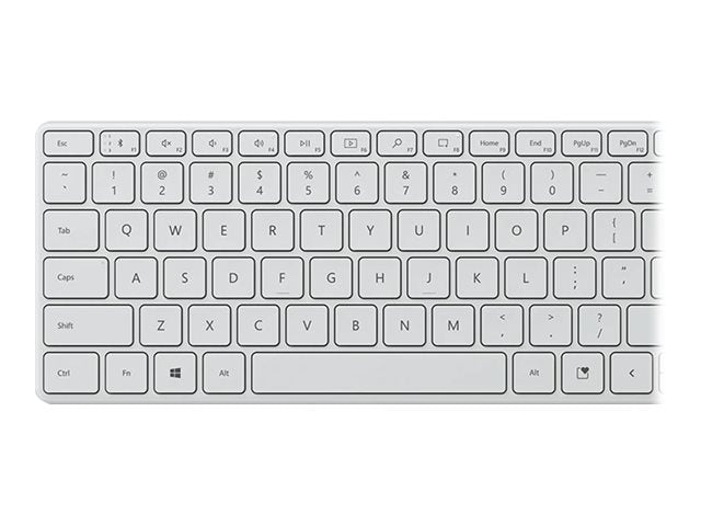 MS Bluetooth Compact Keyboard Eng Intl Euro Hdwr Glacier QWERTY
